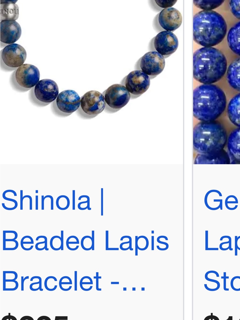 Shinola Lapis Bead Bracelet in Deep Blue and Brown